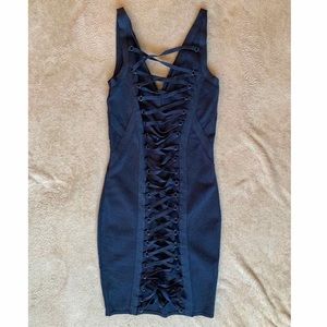 Navy bandage dress